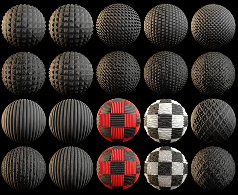 Foam Panels Material Pack 01 - Blender textures & materials