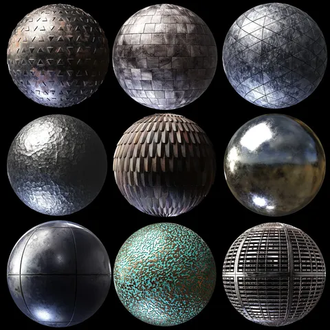 Material Pack Metal 01 - Blender textures & materials
