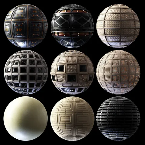 Scifi Material Pack 01 - Blender textures & materials