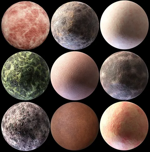 Skin Material Pack 01 - Blender textures & materials