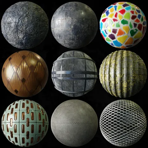 Materials Mix Pack 09 - Blender textures & materials