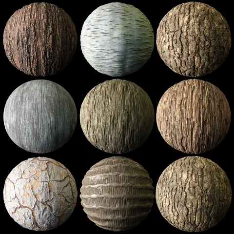 Tree Bark Materials 01 - Blender textures & materials