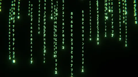 Matrix Code Rain - Blender geometry nodes