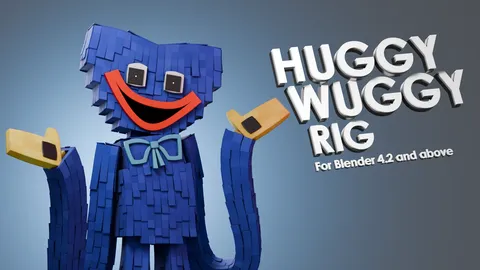 MC Huggy Wuggy Rig - Blender 3d models