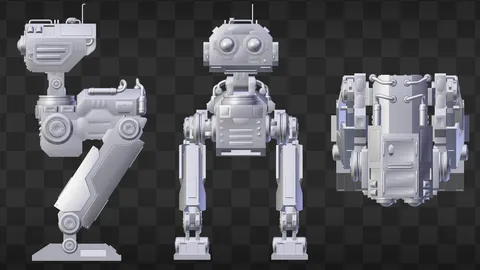 Mech Robot Reference Images - Blender tutorials & courses