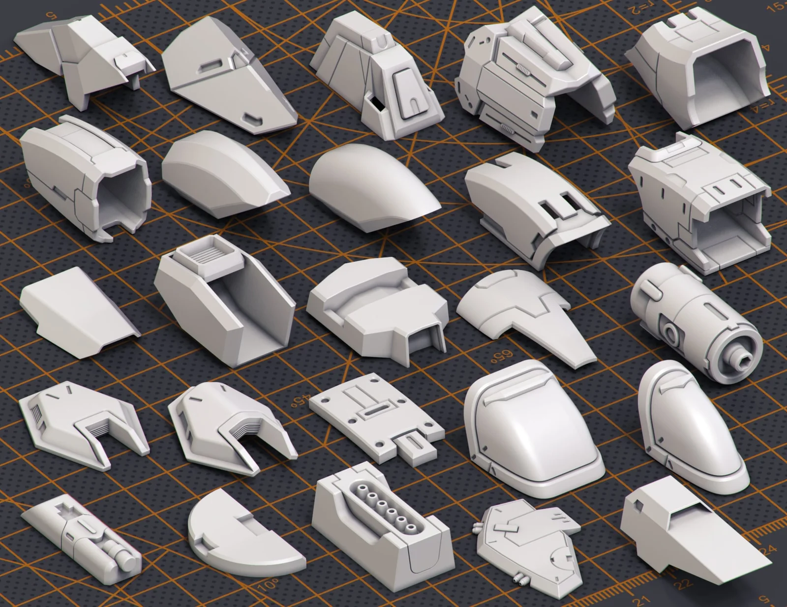 Mech Warrior Hard Surface Kitbash 1 screenshot 8