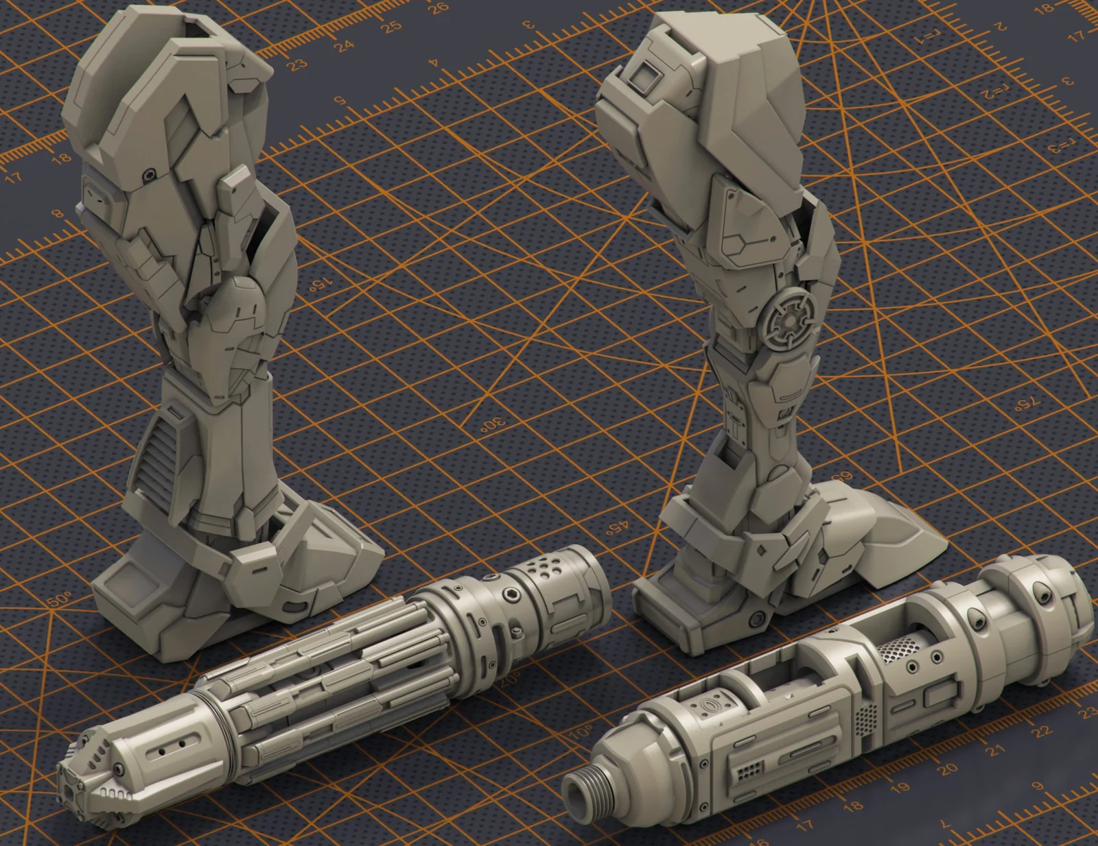 Mech Warrior Hard Surface Kitbash 3 screenshot 8