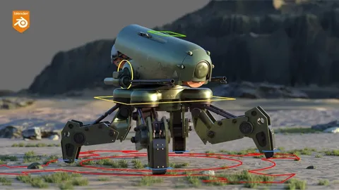 Mechanical Rigging: Battle Mech - Blender tutorials & courses