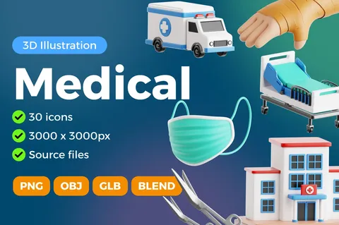 Medical 3D Illustration - Blender 3d models