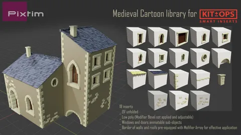 Medieval Cartoon Library - Blender 3d models