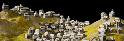 Medieval Village Generator - Blender geometry nodes