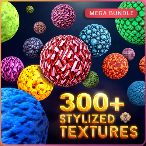 Stylized Textures Mega Bundle 1 - Blender textures & materials