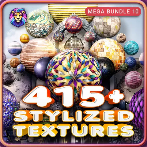 Stylized Textures Mega Bundle - Blender textures & materials