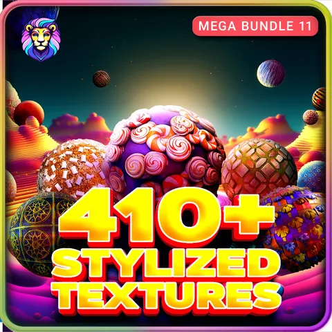 Stylized Textures Mega Bundle - Blender textures & materials