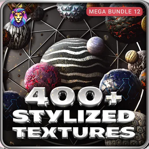 Mega Bundle 12 - Blender textures & materials