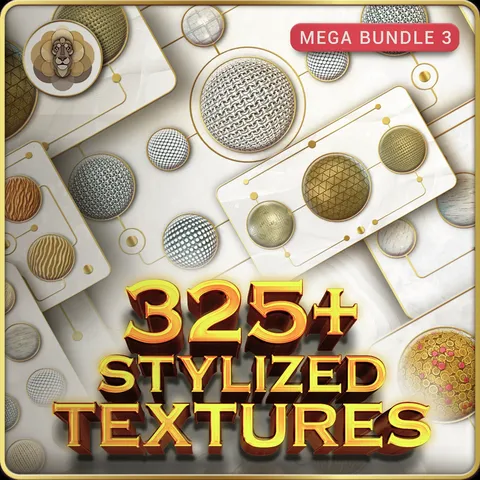 Stylized Textures Mega Bundle 3 - Blender textures & materials
