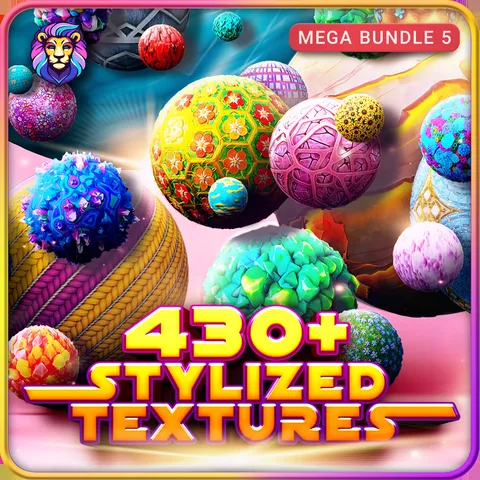 Stylized Textures Mega Bundle - Blender textures & materials
