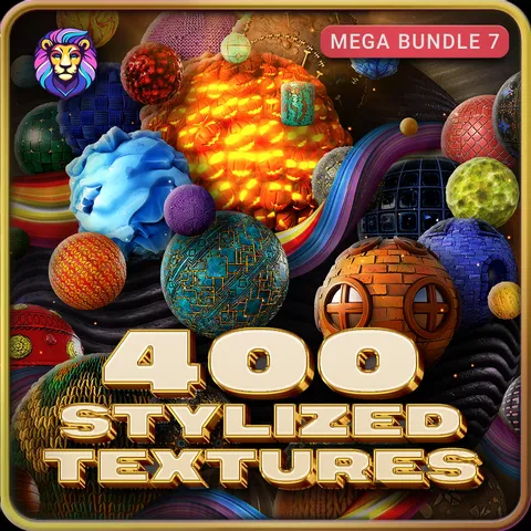Stylized Textures Mega Bundle 7 - Blender textures & materials