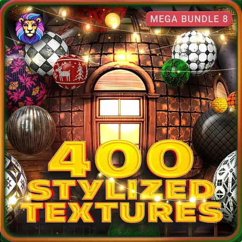 Stylized Textures Mega Bundle 8 - Blender textures & materials