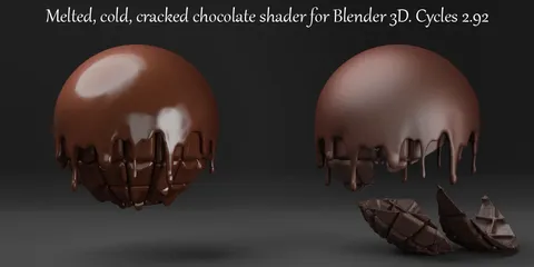 Procedural Chocolate Shaders - Blender shaders