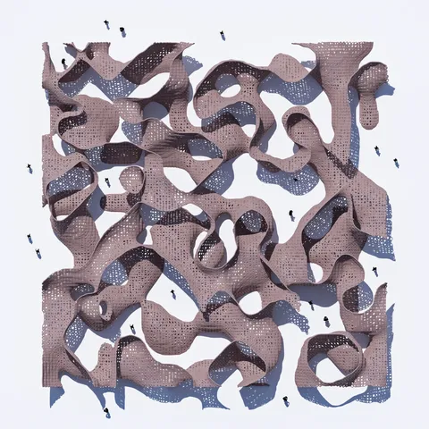 Melting Maze Landscape - Blender geometry nodes