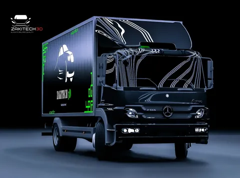 Mercedes-Benz Atego Rigged Model - Blender 3d models