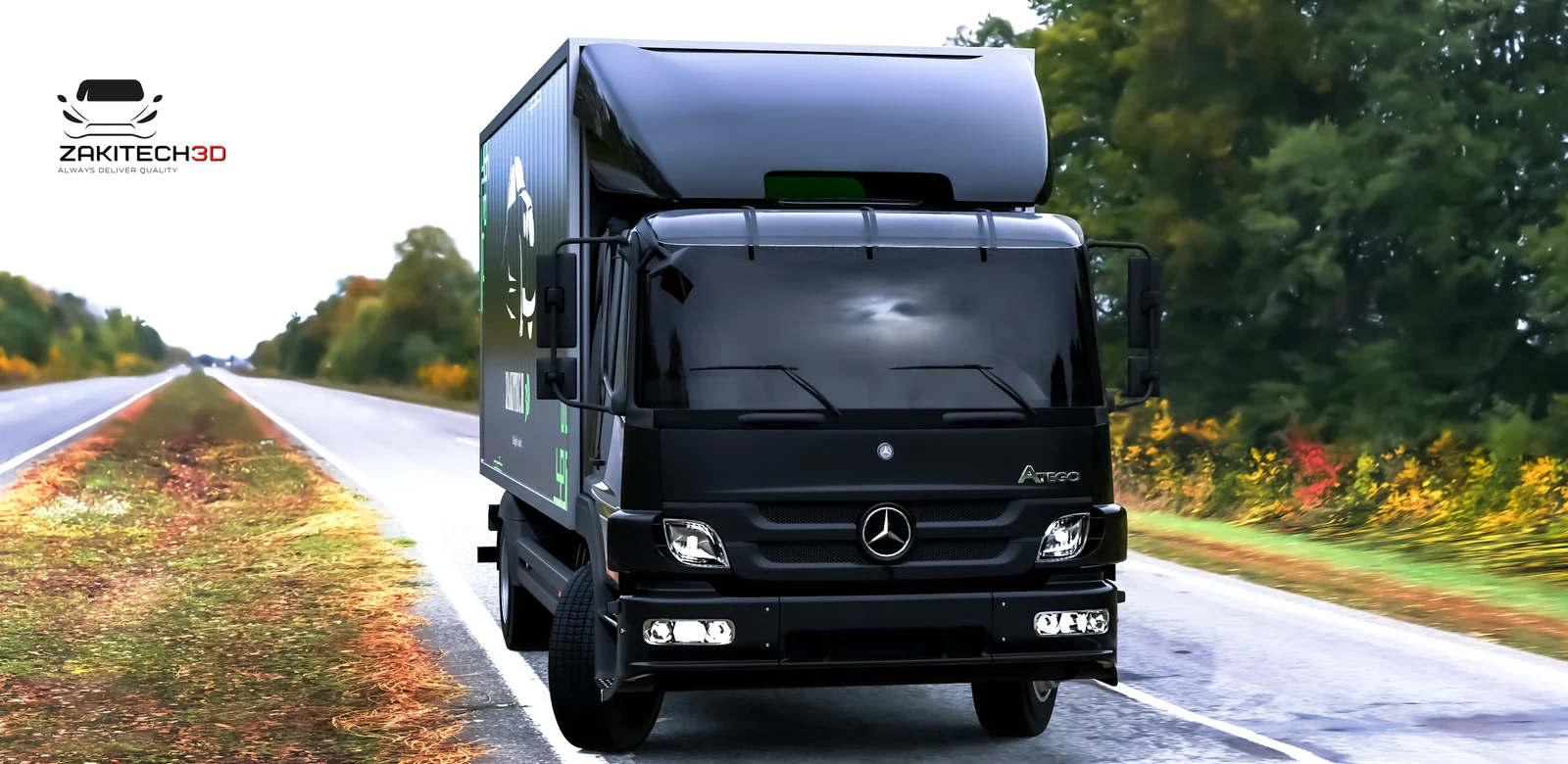 Mercedes-Benz Atego Rigged Model screenshot 2