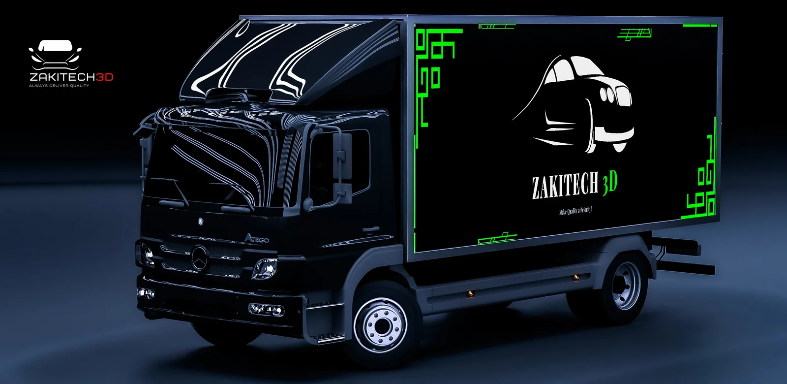 Mercedes-Benz Atego Rigged Model screenshot 3