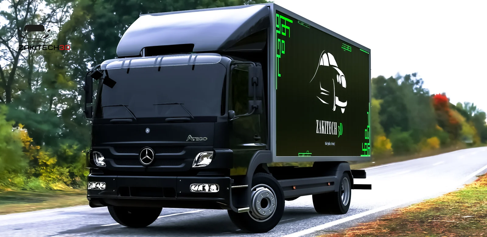 Mercedes-Benz Atego Rigged Model screenshot 4