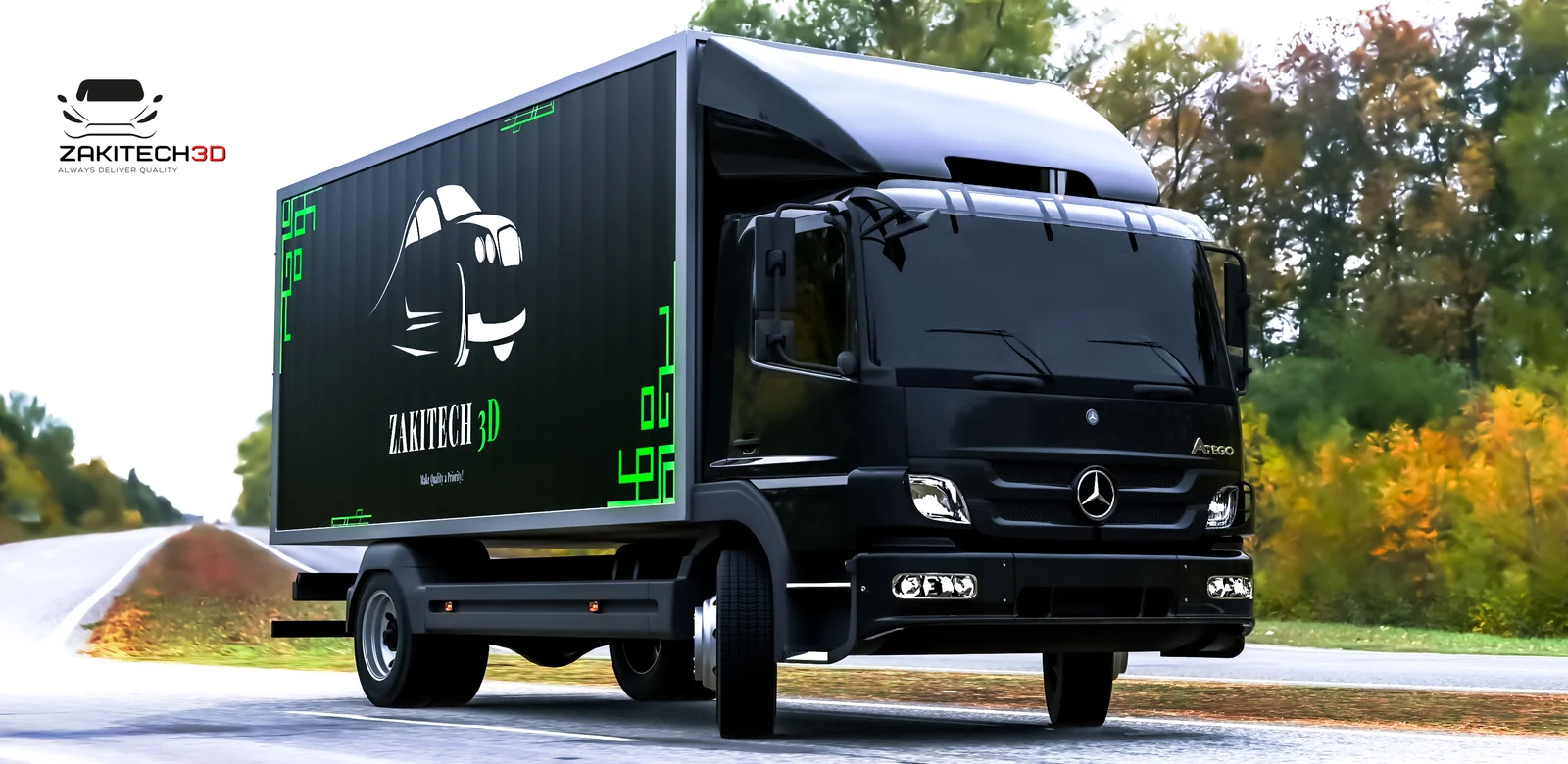 Mercedes-Benz Atego Rigged Model screenshot 6