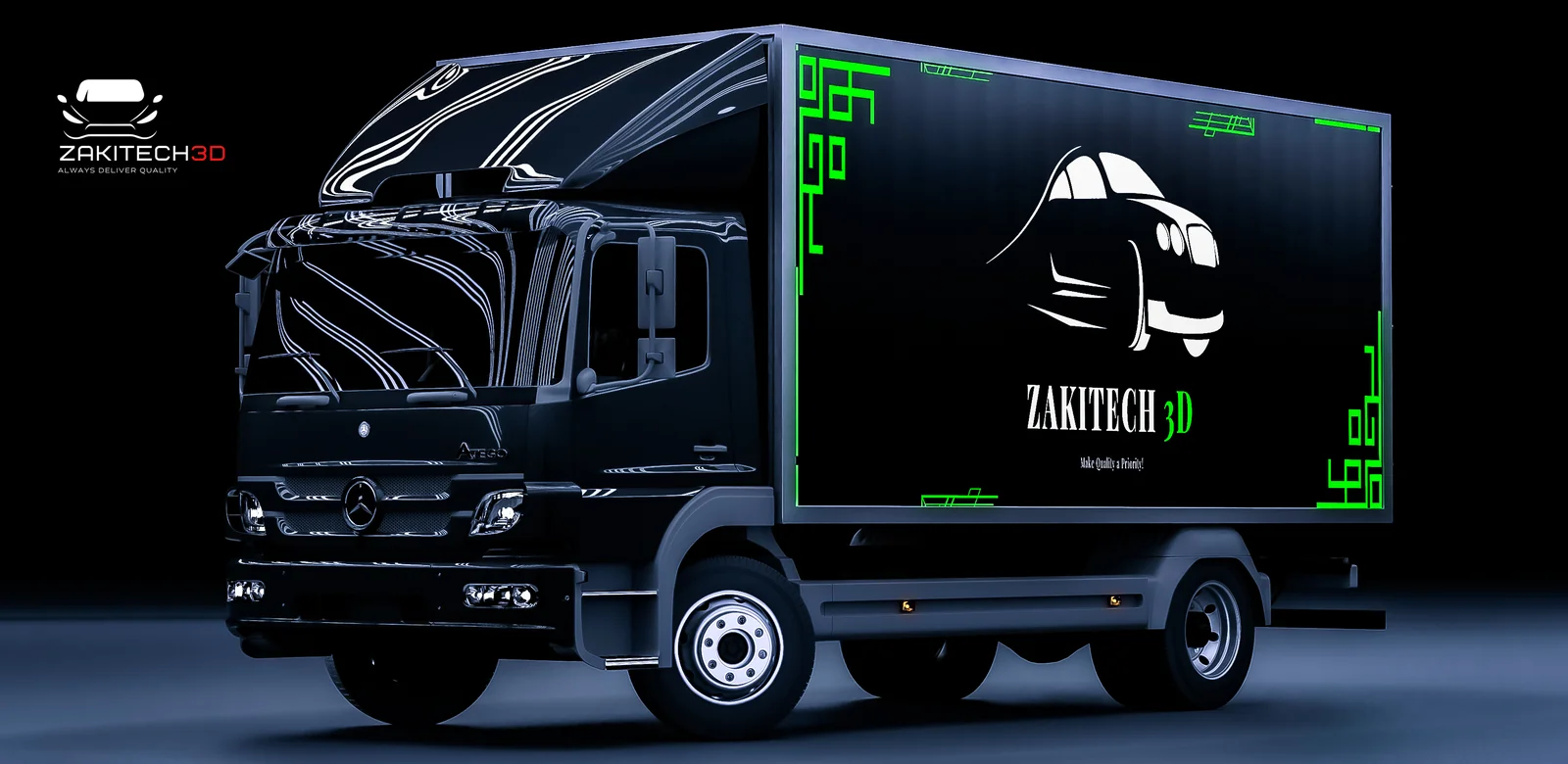 Mercedes-Benz Atego Rigged Model screenshot 7