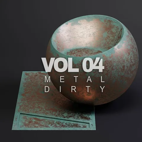 Dirty Metal PBR Materials Vol 4 - Blender textures & materials
