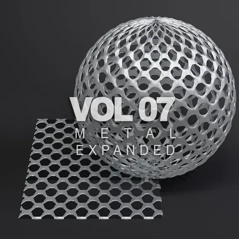 Expanded Metal PBR Materials Vol. 07 - Blender textures & materials