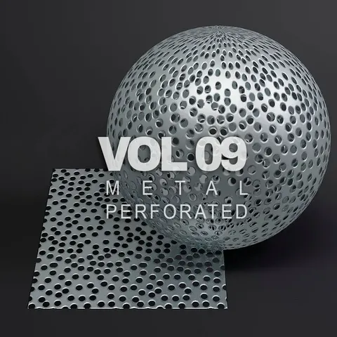Metal Vol09 Perforated - Blender textures & materials