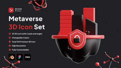 Metaverse 3D Icon Set - Blender 3d models