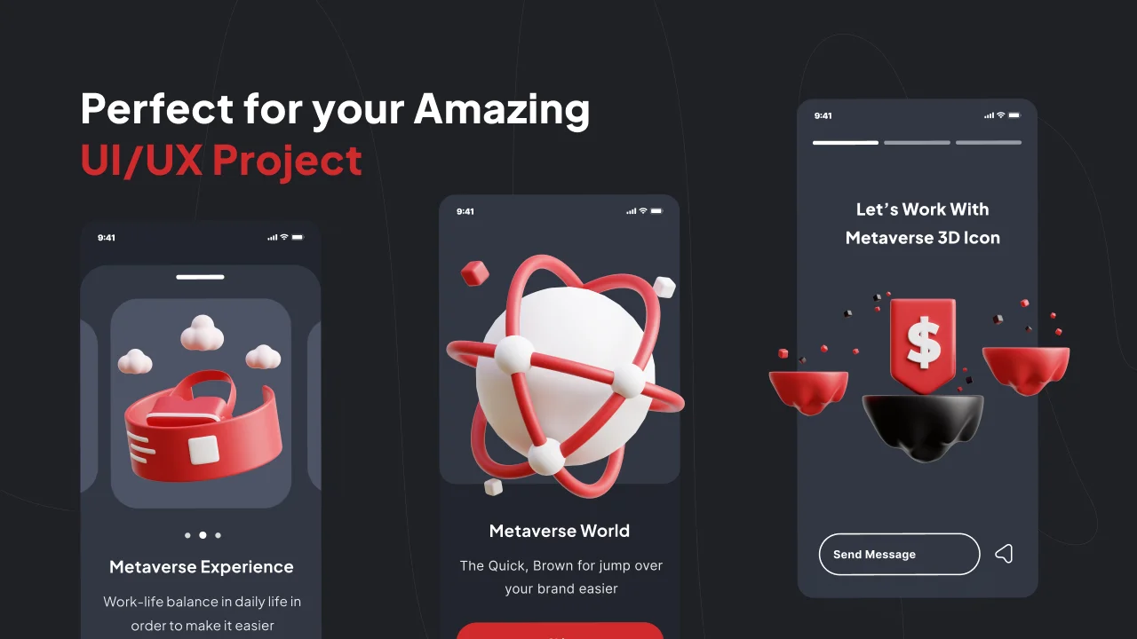Metaverse 3D Icon Set screenshot 5