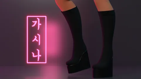 Meya Platform Boots - Blender 3d models