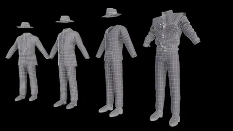 Michael Jackson Attire Collection - Blender 3d models