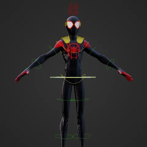 Miles Morales Rig - Blender 3d models