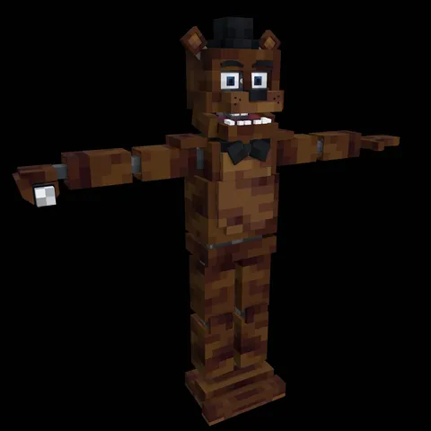 Minecraft Freddy Fazbear - Blender 3d models