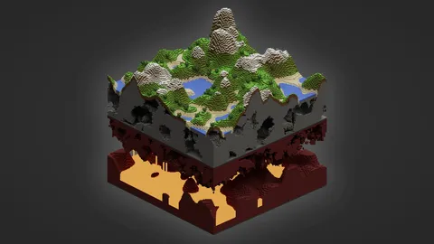 Minecraft World Generator - Blender geometry nodes
