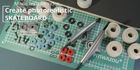 Realistic 3D Skateboard - Blender tutorials & courses