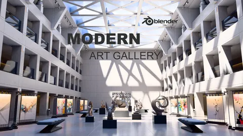 Modern Art Gallery - Blender scenes