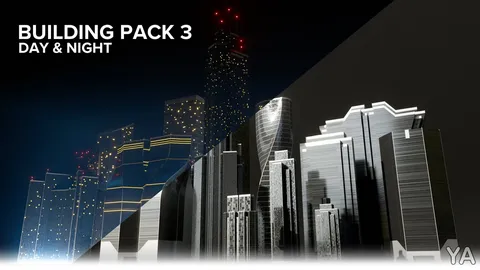 Modern Building Asset Pack - Blender 3d models