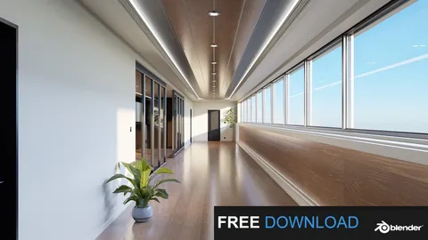 Modern Corridor - Blender scenes