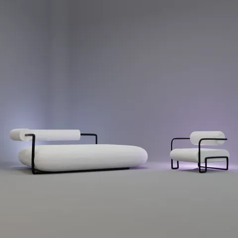 Modern Sofa and Chair - Blender 3d models