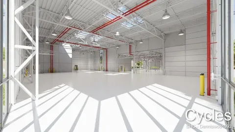 Modern Furnished Warehouse - Blender scenes