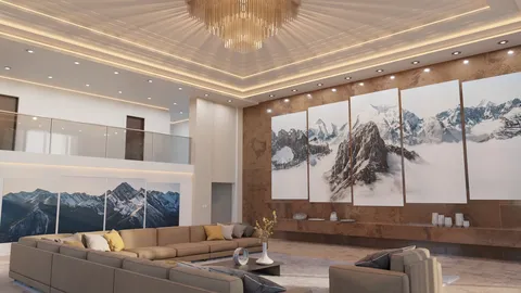 Modern Living Room - Blender scenes