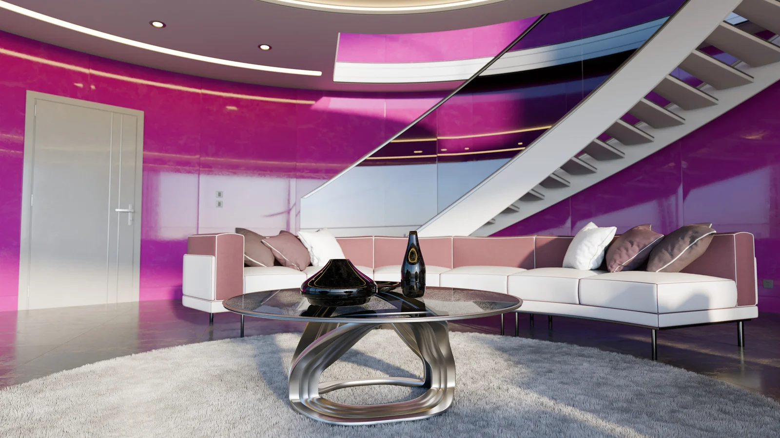 Modern Purple Living Room screenshot 4