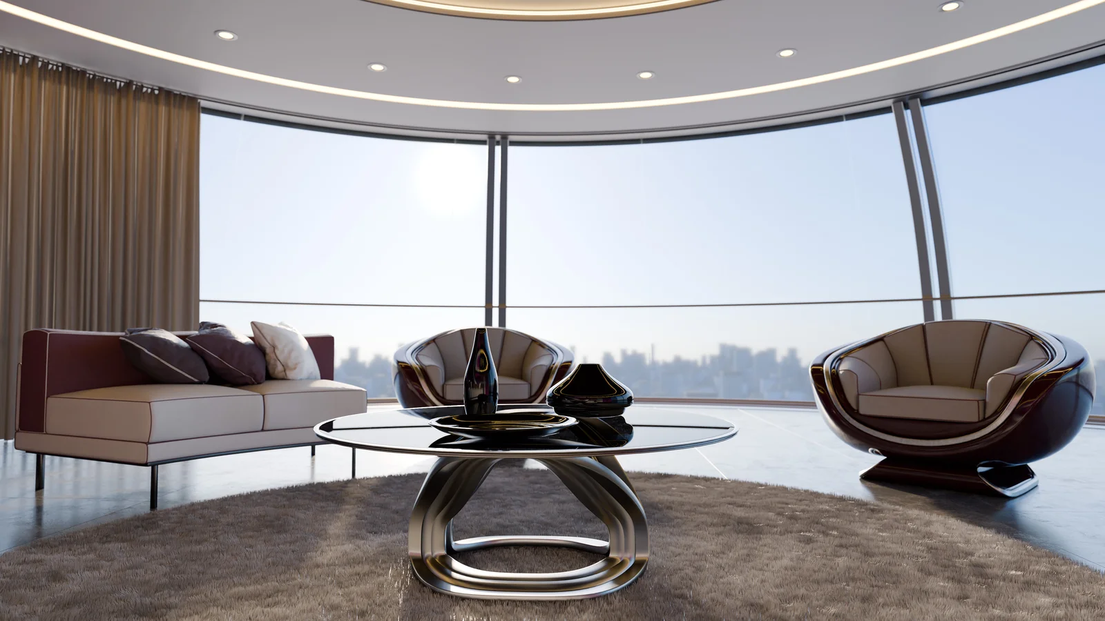 Modern Purple Living Room screenshot 5